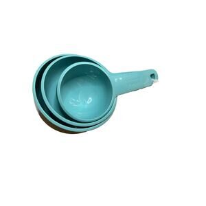 Set of 3 Kitchen Aid aqua sky replacement measuring cups‎ 1/4, 1/2 1 Missing 1/3